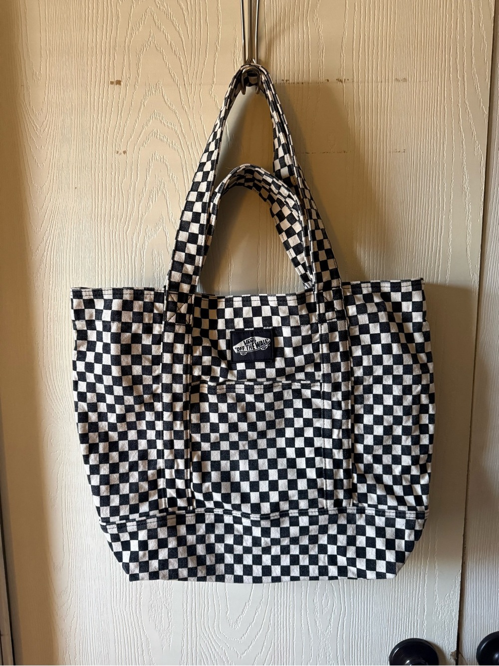 Vans Black & White Checkered Canvas Tote